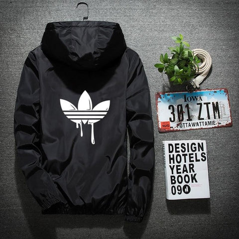 2019 men's spring and autumn print jacket men's military supplies jacket jacket men's hooded thin windproof waterproof jacket