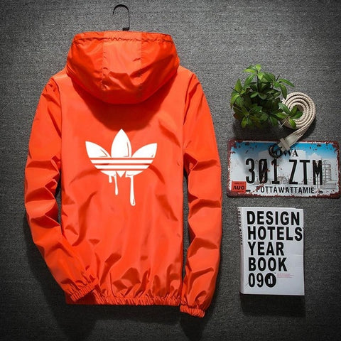 2019 men's spring and autumn print jacket men's military supplies jacket jacket men's hooded thin windproof waterproof jacket