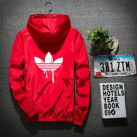 2019 men's spring and autumn print jacket men's military supplies jacket jacket men's hooded thin windproof waterproof jacket