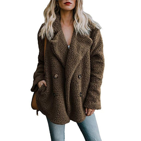 Women's Jackets Winter Coat Women Cardigans Ladies Warm Jumper Fleece Faux Fur Coat Hoodie Outwear Blouson Femme S-5XL Plus Size