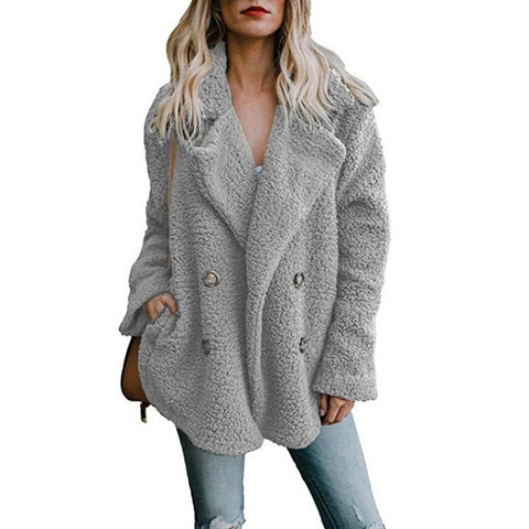 Women's Jackets Winter Coat Women Cardigans Ladies Warm Jumper Fleece Faux Fur Coat Hoodie Outwear Blouson Femme S-5XL Plus Size