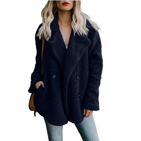 Women's Jackets Winter Coat Women Cardigans Ladies Warm Jumper Fleece Faux Fur Coat Hoodie Outwear Blouson Femme S-5XL Plus Size