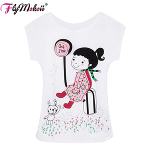 Top Selling Women Tshirt 2019 Summer Cotton Print Short Sleeve Loose Vintage Fashion Tee T-shirt for Woman's Girl Tops Female