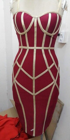 Wholesale 2019 New woman's dress multiple colour Spaghetti Strap Fashion casual celebrity Boutique cocktail party bandage dress